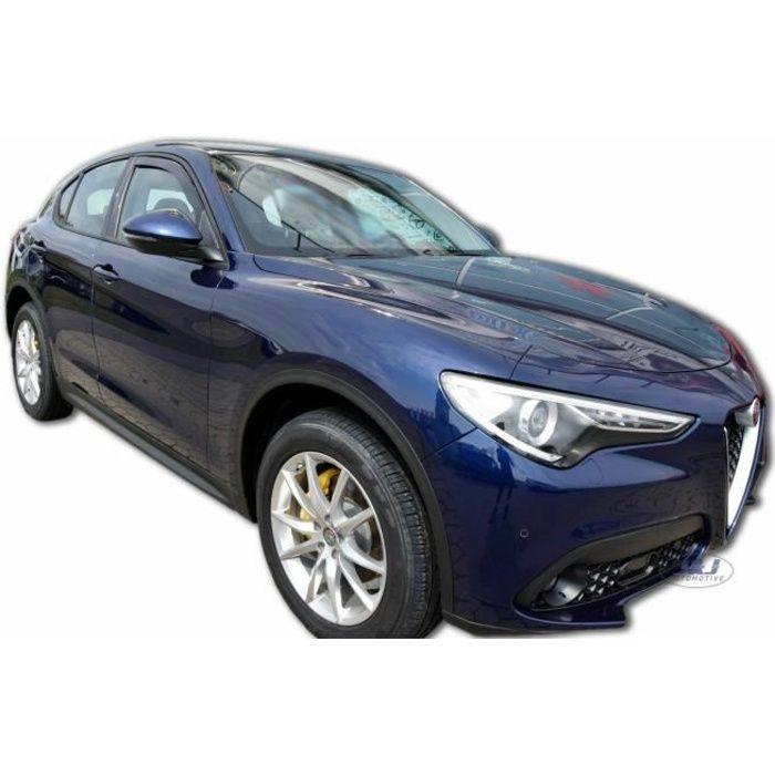 Déflecteurs d'air - J&J AUTOMOTIVE - Alfa Romeo Stelvio - Fumé - Acrylique renforcé - Installation facile