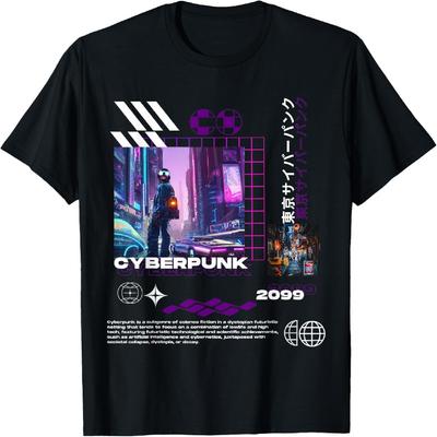 Tokyo Cyberpunk 2099 Urban Cityscape Aesthetic T-Shirt