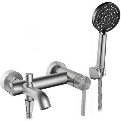 Foster Glamour Matte Brushed Nickel Bathtub Faucet Wall-Mounted Shower Head