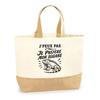 Bag I Can't I Prefer My Iguana I Can't Minimalist | Cotton Tote Bag with Jute Bottom 18 L 48 × 37 × 13 Cm | Market Shopping