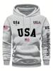 Popular Autumn and Winter New Sweater USA3d Digital Printing Simple Letter Hoodie Sports and Leisure