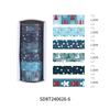 6rolls Merry Christmas Washi Tapes Set Gold Stamping Adhesive Masking Tape Decoration Stickers for Diary Gift Packing A7746