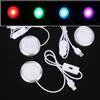 1Pcs For Bamboo Led Light Parts DIY Model Warm White/Multicoour USB Round Ultra-thin Light For Bambu Lab Led Lamp Kit Hardware