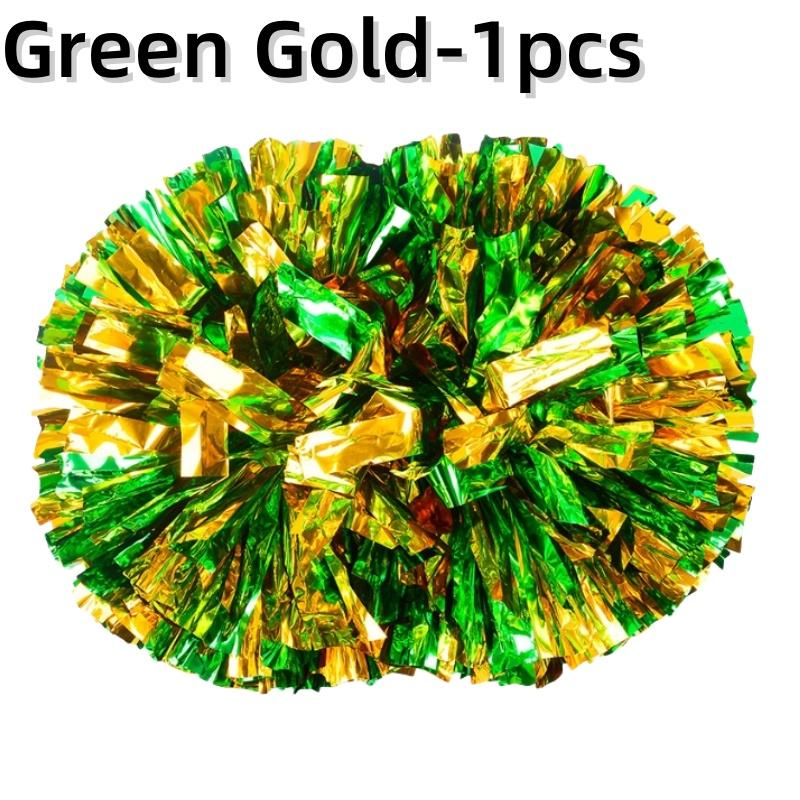 Cheerleading Pom Poms with Handle Cheer Balls Big Gold Silver Red Yellow Blue Hand Dance Pompoms Accessories for Women Girl Kids