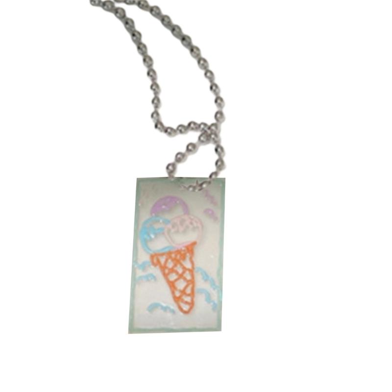 Clear Acrylic Pendant Necklace Flower Heart Charm Neckchain Geometric Korean Collar Chain Choker Fashion Jewelry Gift 1