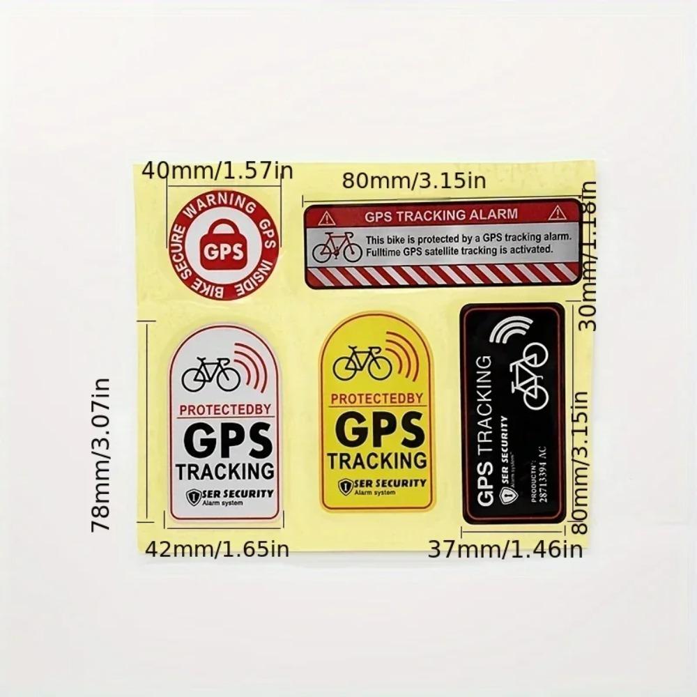 

1Set Bike Anti-Theft Warning Sticker - GPS Tracking Reflective Waterproof, Universal for Bicycle/Scooter/Motorcycle