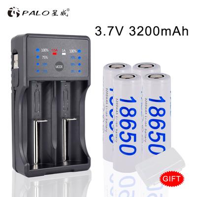 18650 3.7v Rechargeable Battery Reachargeable Batteries 3200mah Li-ion 18650b Battery with Led Charger for AA AAA 18650 14500