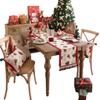 Amazon Christmas Day Decoration Tassel Table Tablecloth Yarn Jacquard Red Elk Christmas Tree Table Flag