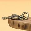 Mini Vintage Brass Snake Decor Figurines For Interior Decoration Desktop Decor Distinctive Car Hanging Keychain Luggage Pendant