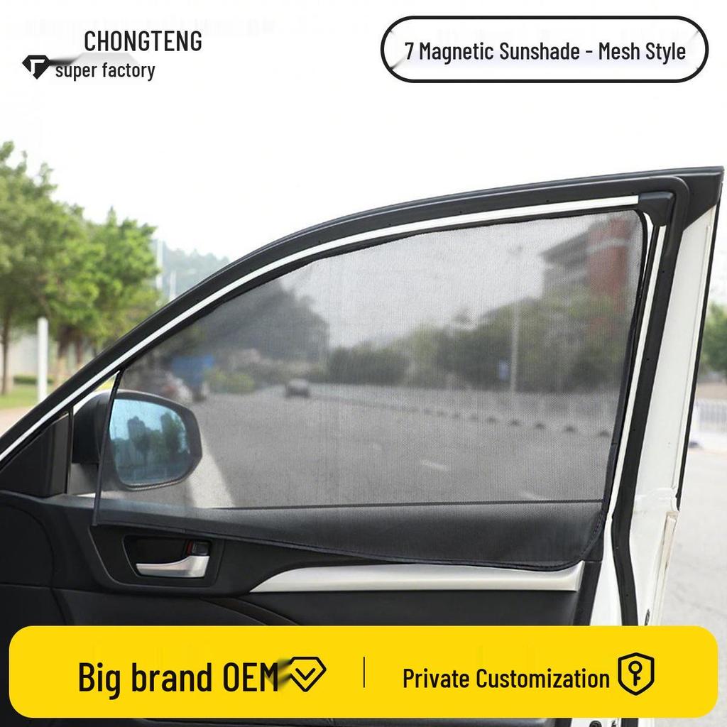 Magnetic Car Window Sunshade & Mosquito-Proof Mesh - Heat Insulation & Sun Protection Screen