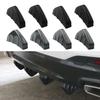 4 pièces Universel Fibre de Carbone Voiture Modifiée Diffuseur Spoiler Pare-chocs Arrière Noir Rouge ABS Lèvre de Pare-chocs Arrière Diffuseur Anti-collision