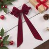 Christmas Bow Chair Back Cover Decoration Leaning Decorative Seat Red Ornament Christmas Chair Back Bows Decor 29.52x19.68in