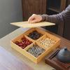 ZISIZ Walnut Wooden Snack Storage Box with Lid