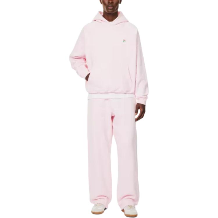 FILA Solid Color Comfortable Loose Fit Hoodie Unisex hoodies Dark-Pink F71U445201F-PK