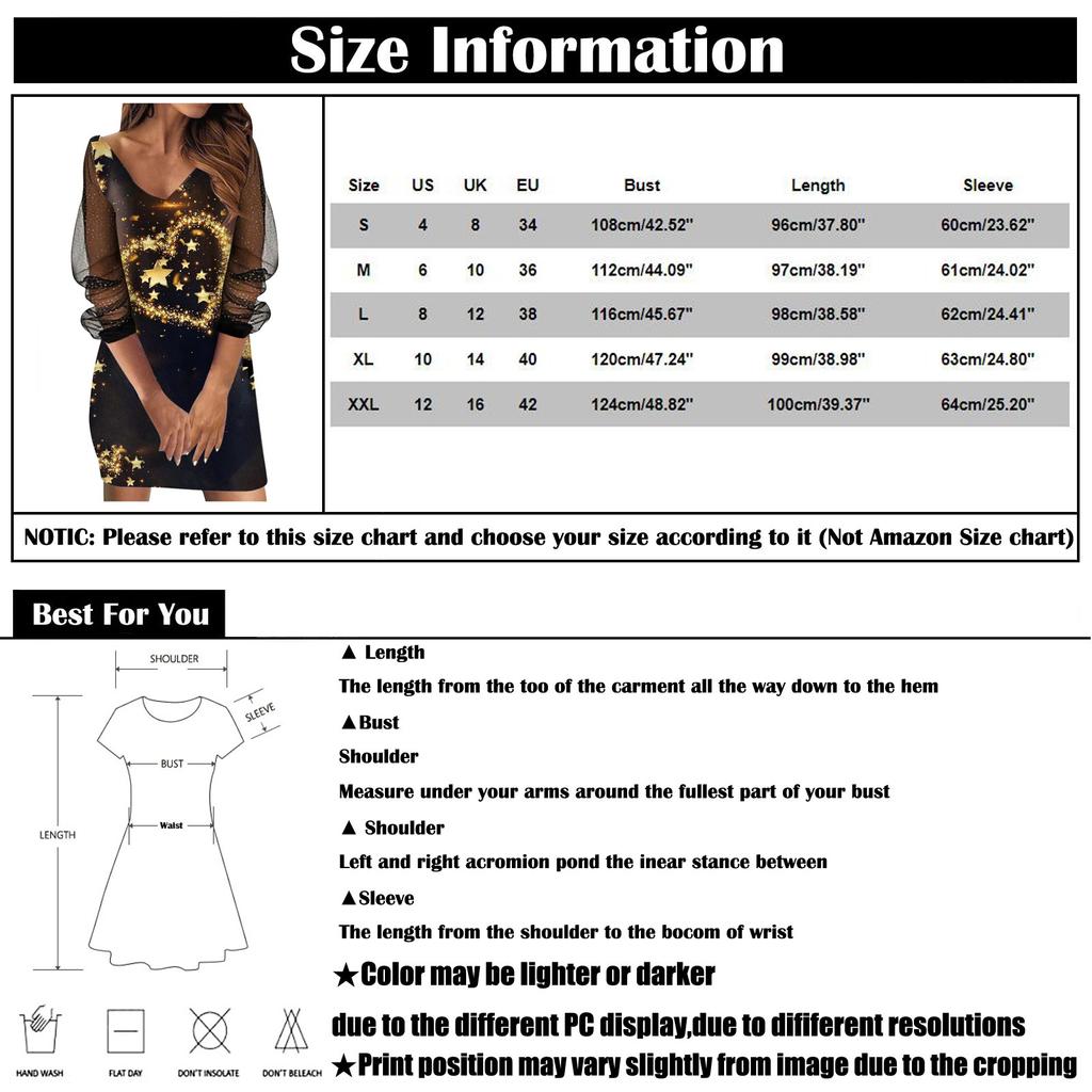 Women's Fashion Casual Long-sleeve V-neck Sexy Mesh Printing Stitching Dress