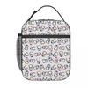 Cute Penguin And Ice Snow Pattern Insulated Lunch Bag for Women Children Leakproof Food Boxes Thermal Lunch Box Tote