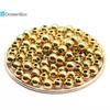 20pcs Gold Color 304 Stainless Steel Round Ball Beads Charm Loose Bead Diy Bracelet Necklace Bead For Jewelry Making Accessories
