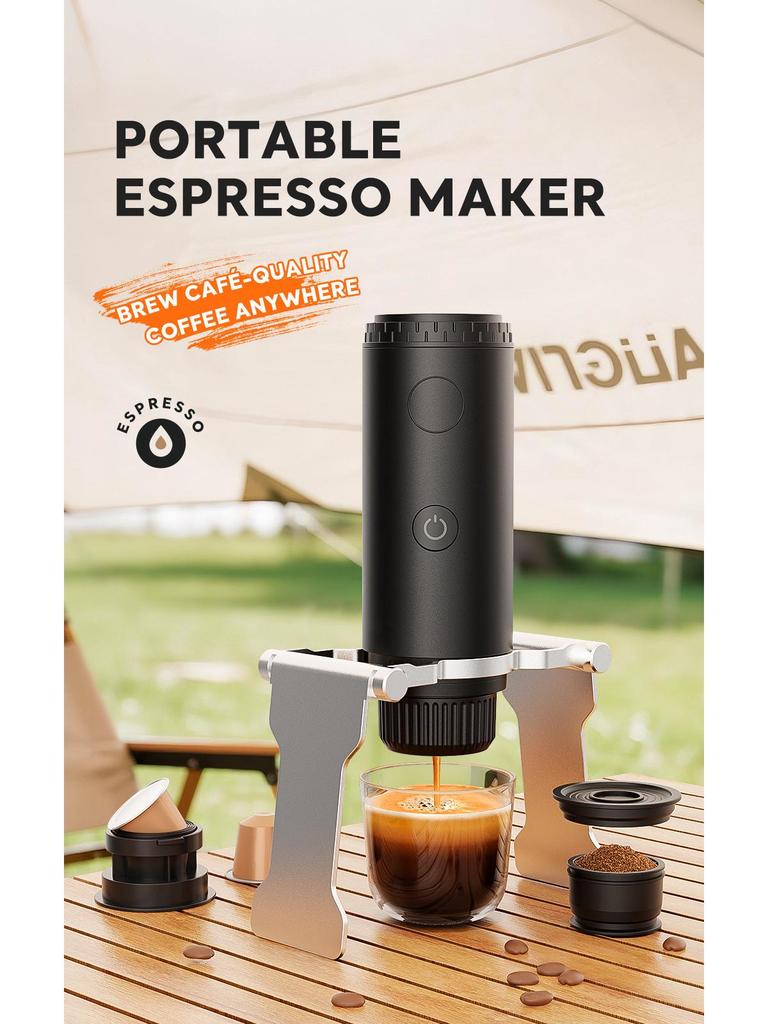 2025 Tragbare italienische Kaffeemaschine mit zwei Anschlüssen und USB-Ladefunktion