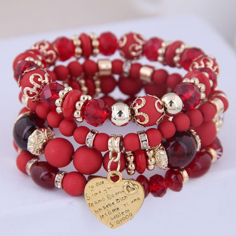 DIEZI Bohemian White Crystal Beads Strand Bracelets For Women Girls Ethnic Tree Of Life Charm Wrap Bracelet Pulseira Feminina