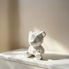 baizihuahu Polygon Bear Statue, Hand-Paint 3D Printed Ornament, Poly Geometric Nordic Style Sculpture, for Living Room Desk Home Decor