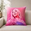 Cushion Cover Wrinkleresistant Short Plush Pillow Case Breathable Machinewashable Singer Kkenia Os Pink Aura