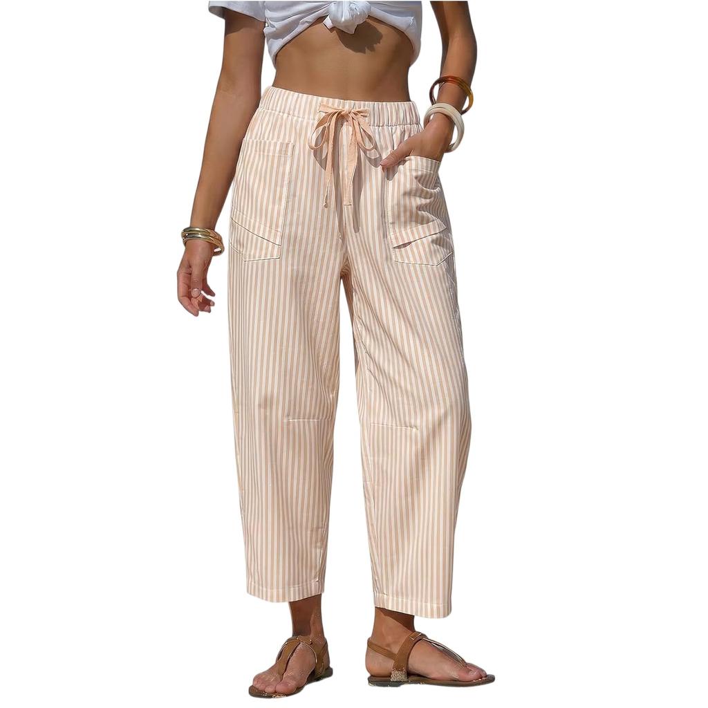 Pantaloni dritti da donna Pantaloni casual alla moda Pantaloni Harlan a nove punti