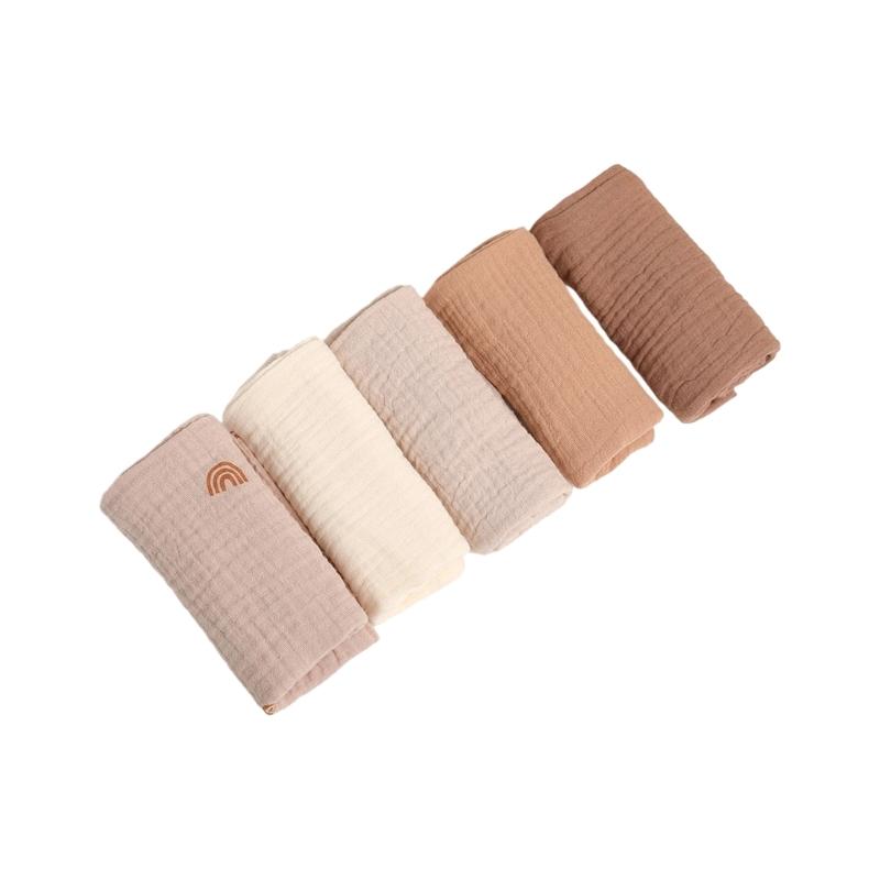 5Pcs Baby Wipes Cloths Handkerchief Square Drool Bibs Washcloths Nursing Towel Baby Wipe Breathable Face Towel for Baby