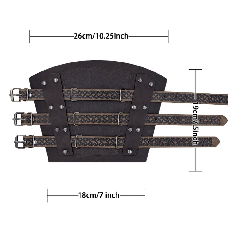 2lots Gothicism Leather Wristband Medieval Armors Bracers Unisex Wrist Bracers for Cosplayers and History