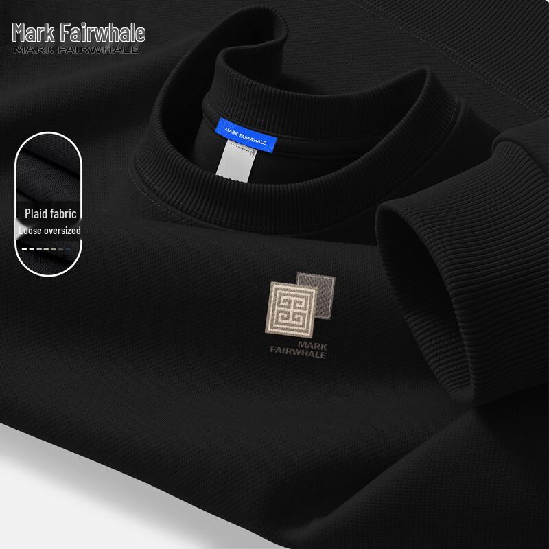 Mark Fairwhale Men's American Trend Loose Fit Crewneck Sweatshirt