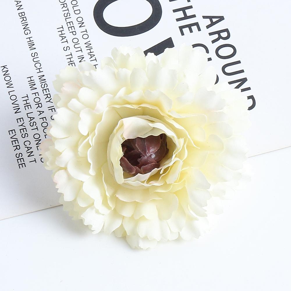 10Pcs Artificial Flowers 7CM Silk Fake Flowers Head For Home Room Decor Wedding Marriage Decoration DIY Craft Garland Accessory