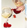Luxurious Heart-Shaped Wine Glass - Perfect for Valentine's Day, Weddings, and Home Use