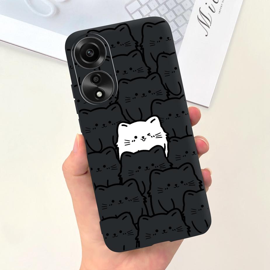 For Oppo A78 4G Case CPH2565 Cute Dinosaur Cartoon Painted Cover Soft Silicone Phone Case For Oppo A78 A 78 OppoA78 4G 5G Fundas