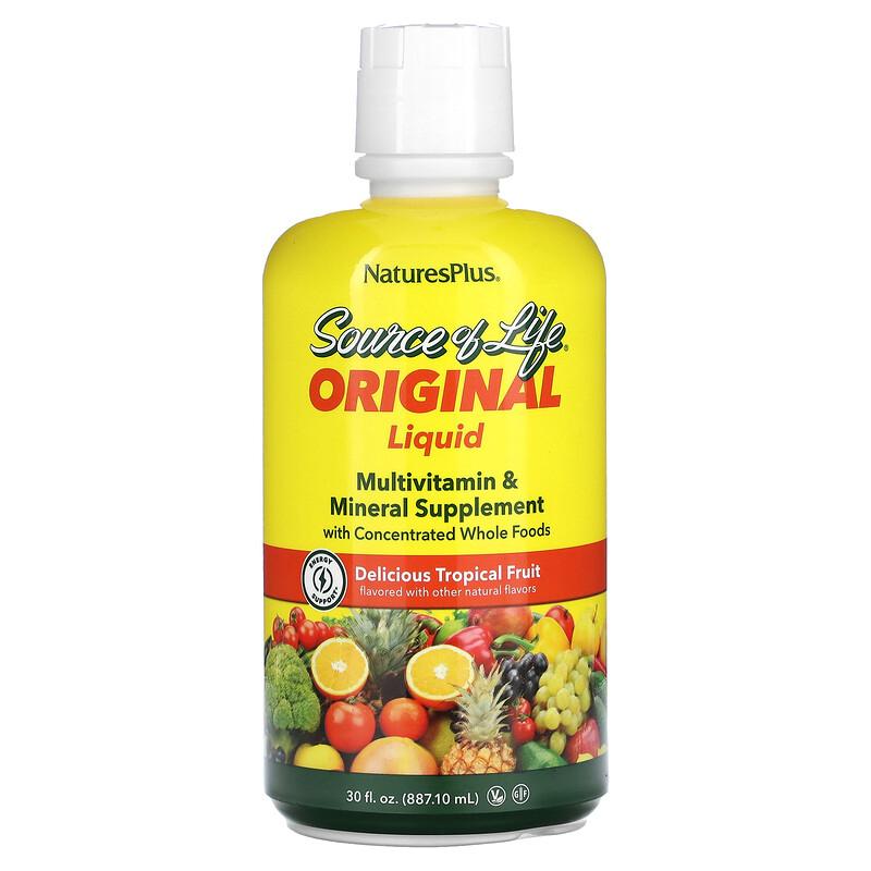 Source of Life, Liquid Multivitamin & Mineral Supplement, Tropical Fruit, 30 fl oz (887.10 ml)