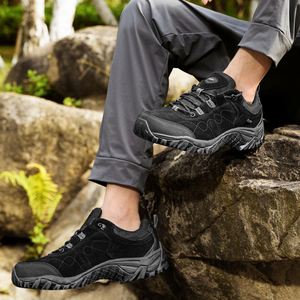 Paar Bergsteigen Outdoor-Schuhe Niedrig geschnitten Wildleder Frühling und Herbst Rutschfest Große Größen Wandern Offroad Sneaker