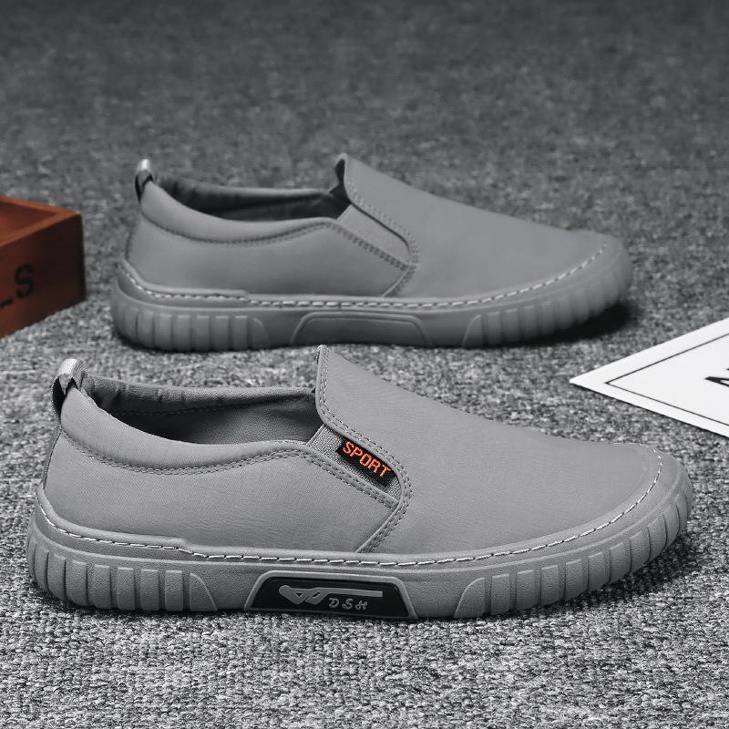 Canvas Men's Shoes Summer Breathable Men's Old Beijing Cloth Shoes Lazy One Pedal Casual Board Shoes Black Beanie