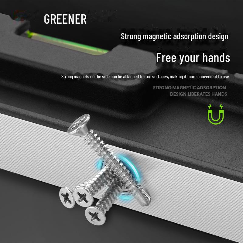 High Precision Mini Aluminum Level Ruler - Anti-Fall Design