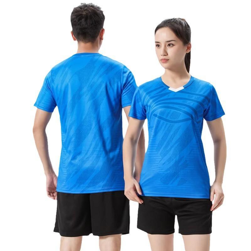 Men Women Short Sleeve Volleyball Jersey Set Quick Dry Breathable Team Uniforms Training Competition
