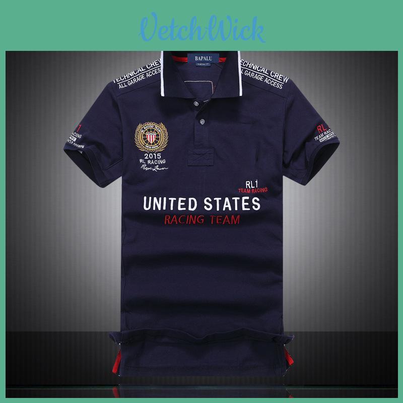 New Men's Short Sleeve T Shirt Rl Racing Cotton Blend Comfortable Classic Design