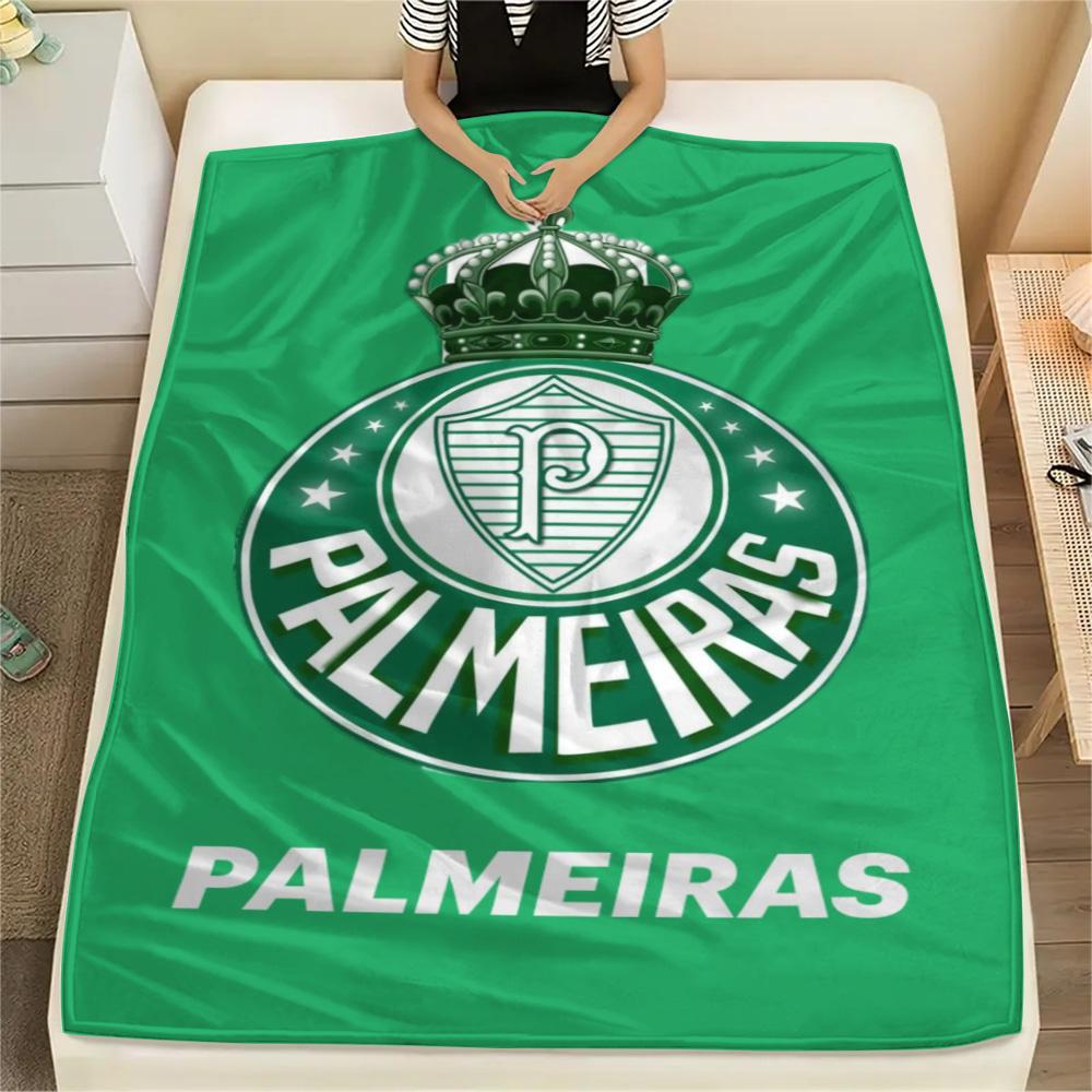 1Pc Palmeiras Print Flannel Blanket High Quality Warm Comfortable Cover for All Seasons Perfect for Gifts Home Decor