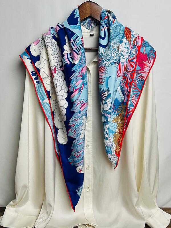 SIYUTANG Jungle Mystery Twill Silk Scarf