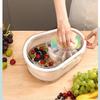 Fruit Cleaner Spinner,Fruit and Vegetable Washing Machine with Brush,Fruit and Vegetable Cleaner with Colander and Bowl 