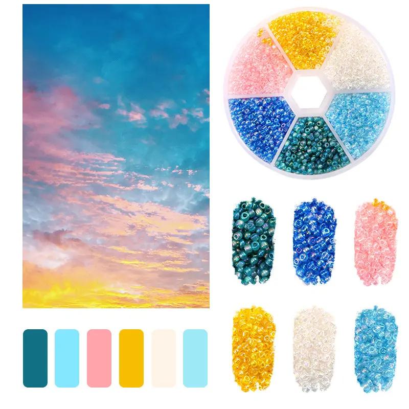 2mm Glass Seed Beads Kit Bracelet Making Kit Small Beads Assortment Colors Craft Loose Beads for Jewelry Making DIY Art Crafts