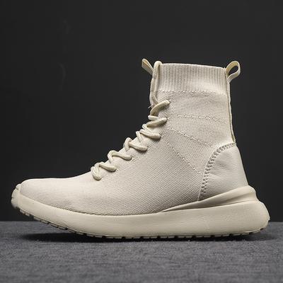 Large Size High-top Trendy Socks, Shoes with Lace-up Soft Soles, Middle-aged and Elderly Casual and Light Walking Shoes