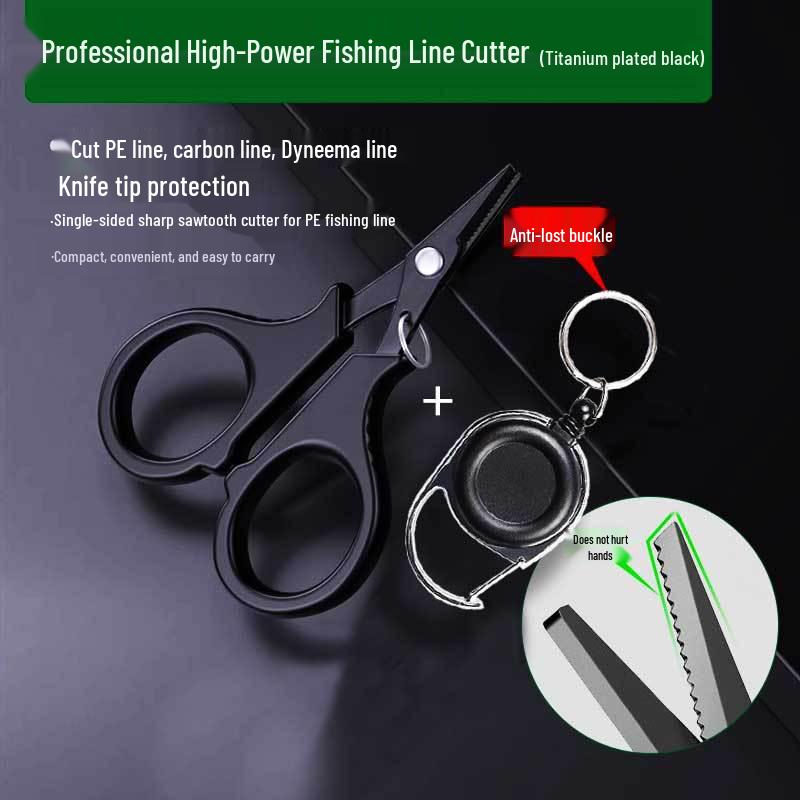 Compact Foldable Stainless Steel Fishing Scissors: Multi-functional for PE Line, Lead Sheet, and Line Ends