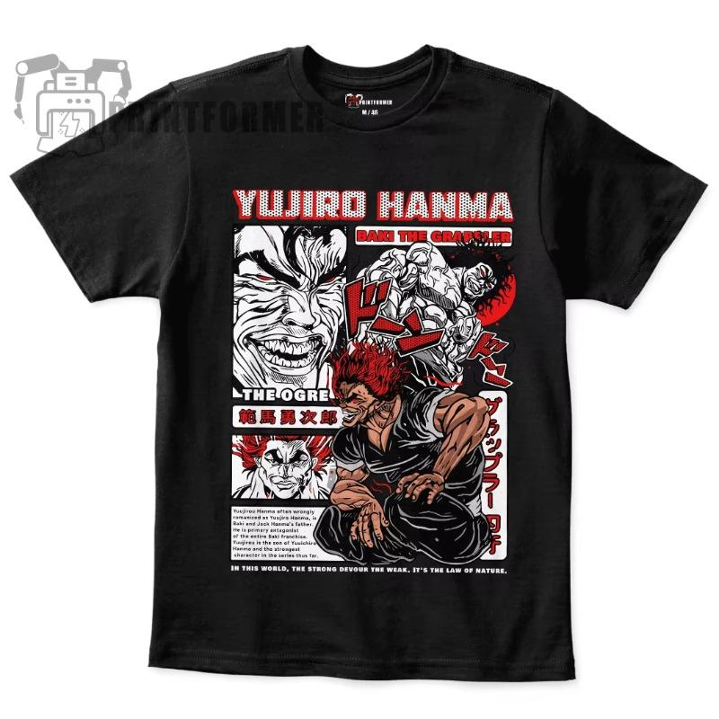 Trend Summer 2025 Cosplay Anime Baki The Grappler T Shirt Baki Hanma Manga Yujiro Hanma Baki Uniex T-Shirt Oversized T Shirt