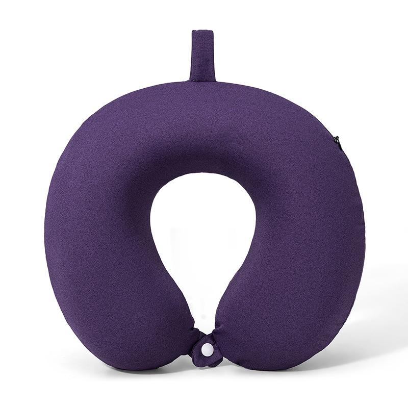 Cationic Cool Feeling U-shaped Pillow, Slow Rebound Memory Foam Neck Support Travel Pillow for Office Nap