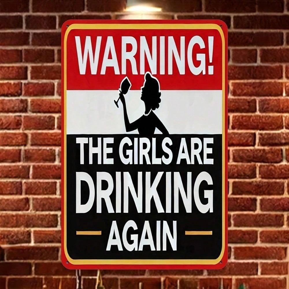 Tin Sign Retro Wall Art - Bar Pub Metal Poster with Pre Drilled Holes Home Decor