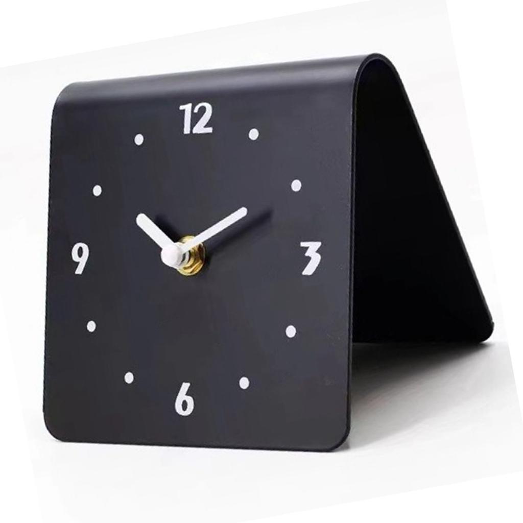 Desktop Clock   Quiet Movement Metal Desk Clock Ornament for Bedroom Bedside Living Room Home