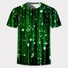 Summer 3D Gold Fashion Digital Harajuku Print Short Sleeve Round Neck Men's Casual Personality Hip Hop Street T-shirt Tops