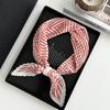 Folded silk scarf autumn new polka dot decorative scarf niche thin scarf scarf versatile